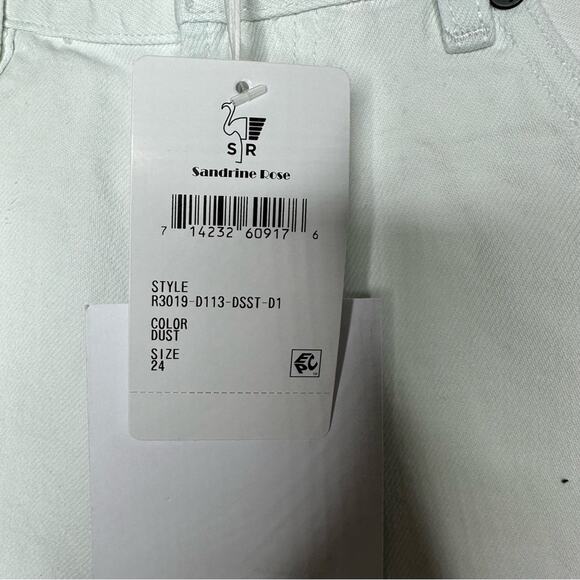 SANDRINE ROSE White Raw Hem Short Shorts NWT in Size 24 - Picture 4 of 8